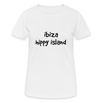 Ibiza - Frauen T-Shirt atmungsaktiv - Weiß - Vorne - AI Model Female 172 dark (172cm)