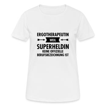 Ergotherapeutin - Superheldin - Frauen T-Shirt atmungsaktiv - Weiß - Vorne - AI Model Female 172 dark (172cm)