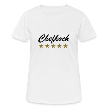 Chefkoch - Frauen T-Shirt atmungsaktiv - Weiß - Vorne - AI Model Female 172 dark (172cm)