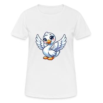 Ange cygne blanc avec ailes - T-shirt respirant Femme - blanc - Devant - AI Model Female 172 dark (172cm)