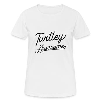 Turtley Awesome - Women's Breathable T-Shirt - white - Front - AI Model Female 172 dark (172cm)