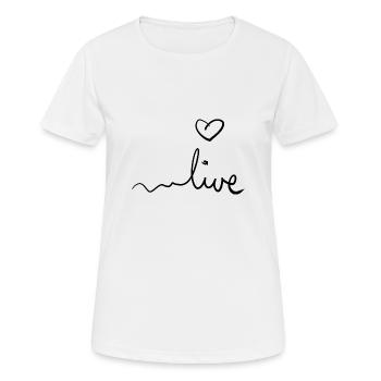 leben lebe - Frauen T-Shirt atmungsaktiv - Weiß - Vorne - AI Model Female 172 dark (172cm)