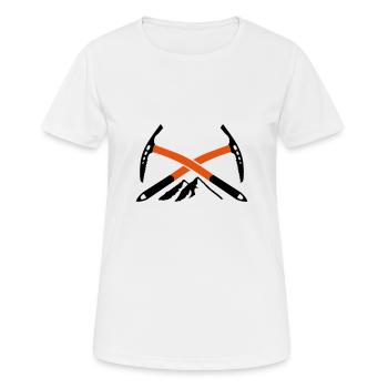 Escalade, corde, les noeuds, la montagne, la - T-shirt respirant Femme - blanc - Devant - AI Model Female 172 dark (172cm)