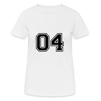 04 - College Style Sportswear - Jersey motif - Women's Breathable T-Shirt - white - Front - AI Model Female 172 dark (172cm)