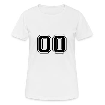 00 - Collegestyle Sportswear Motiv - Frauen T-Shirt atmungsaktiv - Weiß - Vorne - AI Model Female 172 dark (172cm)