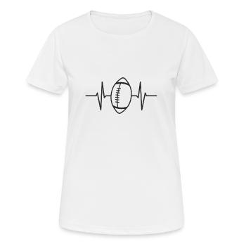 American Football League Design for a KC Heartbeat - Women's Breathable T-Shirt - white - Front - AI Model Female 172 dark (172cm)