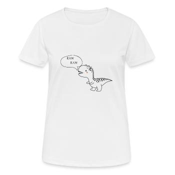 Dinosaure - T-shirt respirant Femme - blanc - Devant - AI Model Female 172 dark (172cm)