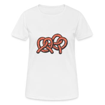 Bretzels - T-shirt respirant Femme - blanc - Devant - AI Model Female 172 dark (172cm)