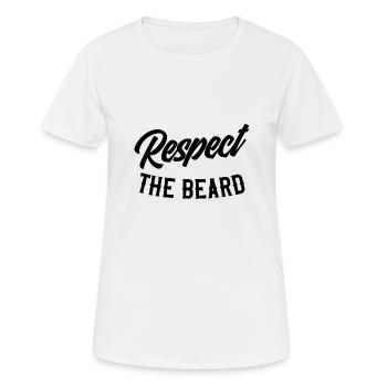 Respect the beard - Women's Breathable T-Shirt - white - Front - AI Model Female 172 dark (172cm)