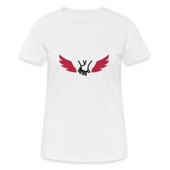 Secourisme / Secouriste / Secours / Secourir - T-shirt respirant Femme - blanc - Devant - AI Model Female 172 dark (172cm)