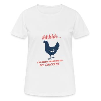 Poulet poulet poulailler poulailler poule - T-shirt respirant Femme - blanc - Devant - AI Model Female 172 dark (172cm)