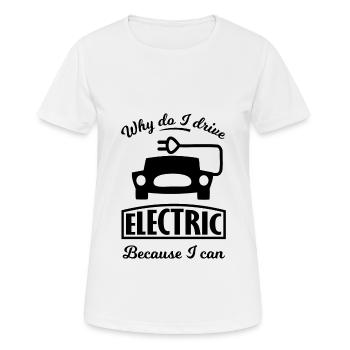Die elektrischen Autos - Frauen T-Shirt atmungsaktiv - Weiß - Vorne - AI Model Female 172 dark (172cm)