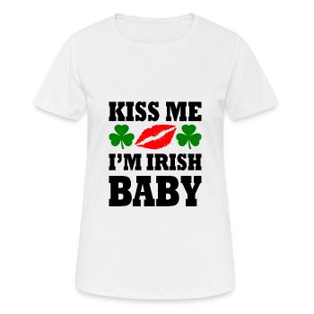 kiss me im irish baby - Women's Breathable T-Shirt - white - Front - AI Model Female 172 dark (172cm)