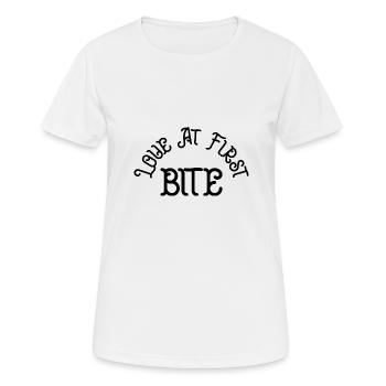Love at first bite - Frauen T-Shirt atmungsaktiv - Weiß - Vorne - AI Model Female 172 dark (172cm)