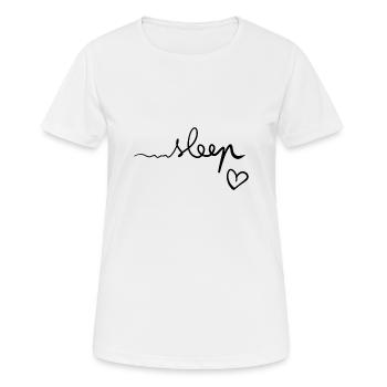 cœur de sommeil - T-shirt respirant Femme - blanc - Devant - AI Model Female 172 dark (172cm)