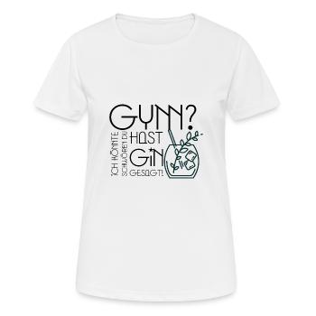 Gym? Gin! - Frauen T-Shirt atmungsaktiv - Weiß - Vorne - AI Model Female 172 dark (172cm)