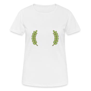 Couronne de laurier - T-shirt respirant Femme - blanc - Devant - AI Model Female 172 dark (172cm)