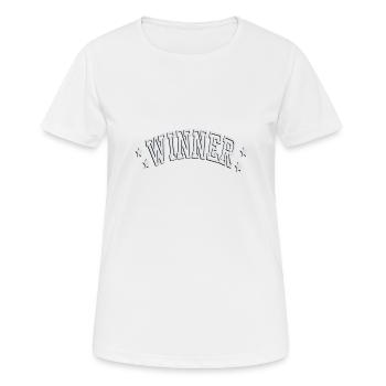 Gewinner - Frauen T-Shirt atmungsaktiv - Weiß - Vorne - AI Model Female 172 dark (172cm)