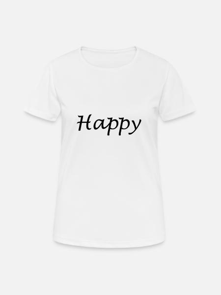 Happy - Women's Breathable T-Shirt - white