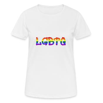 LGBTQ, Pride Month - Frauen T-Shirt atmungsaktiv - Weiß - Vorne - AI Model Female 172 dark (172cm)