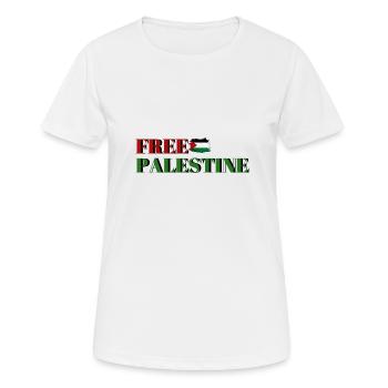 FREIES PALÄSTINA FÜR IMMER - Frauen T-Shirt atmungsaktiv - Weiß - Vorne - AI Model Female 172 dark (172cm)