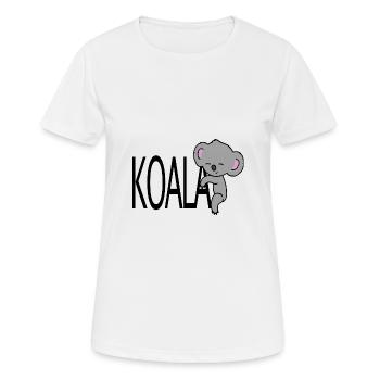 Koala - Frauen T-Shirt atmungsaktiv - Weiß - Vorne - AI Model Female 172 dark (172cm)