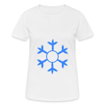 Flocon de neige hiver froid froid - T-shirt respirant Femme - blanc - Devant - AI Model Female 172 dark (172cm)