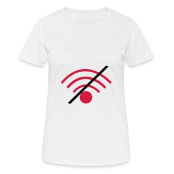 Kein Wlan - Frauen T-Shirt atmungsaktiv - Weiß - Vorne - AI Model Female 172 dark (172cm)