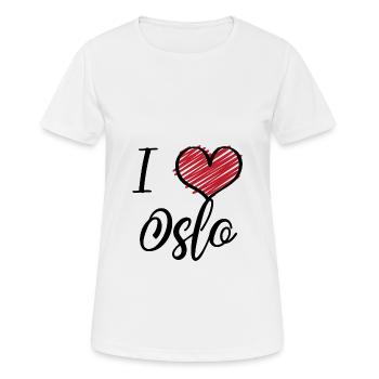 J’aime Oslo - T-shirt respirant Femme - blanc - Devant - AI Model Female 172 dark (172cm)
