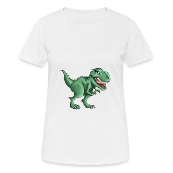 T-rex Tyrannosaurus Rex Dino Illustration - T-shirt respirant Femme - blanc - Devant - AI Model Female 172 dark (172cm)