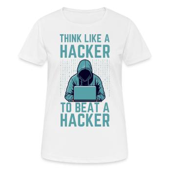 Hacker Cybersecurity IT Cybersicherheit - Women's Breathable T-Shirt - white - Front - AI Model Female 172 dark (172cm)