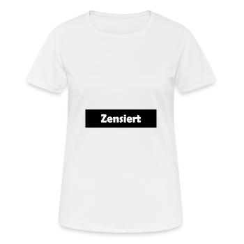 Censored | censor bars - Women's Breathable T-Shirt - white - Front - AI Model Female 172 dark (172cm)