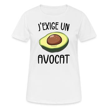 Ich verlange einen Anwalt - Humor-Wortspiel - Frauen T-Shirt atmungsaktiv - Weiß - Vorne - AI Model Female 172 dark (172cm)