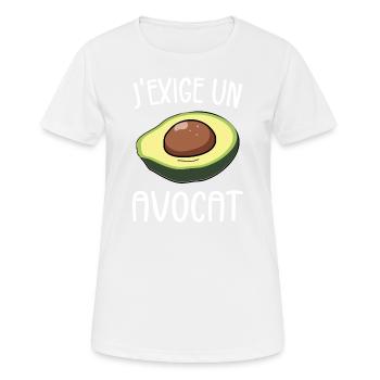 Ich verlange einen Anwalt - Humor-Wortspiel - Frauen T-Shirt atmungsaktiv - Weiß - Vorne - AI Model Female 172 dark (172cm)