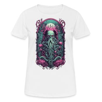 Occulte goule Kraken Monster Halloween Design - T-shirt respirant Femme - blanc - Devant - AI Model Female 172 dark (172cm)