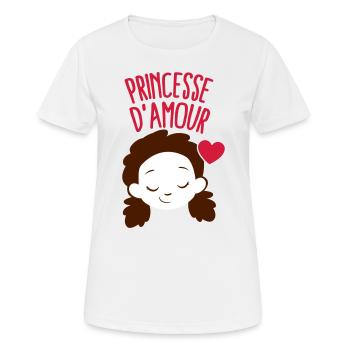 Princesse amour fille - T-shirt respirant Femme - blanc - Devant - AI Model Female 172 dark (172cm)