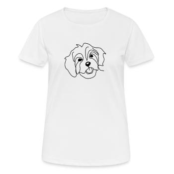 Chemise Bolonka Zwetna Tsvetnaya Bichon Frisee - T-shirt respirant Femme - blanc - Devant - AI Model Female 172 dark (172cm)