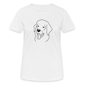 Chien Terre-Neuve Chien Terre-Neuve - T-shirt respirant Femme - blanc - Devant - AI Model Female 172 dark (172cm)