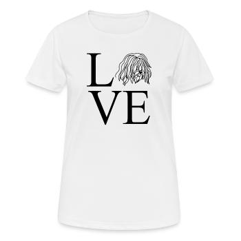 tibet terrier CHIEN CHEMISE TSHIRT CHIEN bello - T-shirt respirant Femme - blanc - Devant - AI Model Female 172 dark (172cm)
