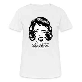 Smoke 4 - Women's Breathable T-Shirt - white - Front - AI Model Female 172 dark (172cm)