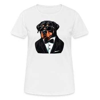 Rottweiler La Mignonne - T-shirt respirant Femme - blanc - Devant - AI Model Female 172 dark (172cm)