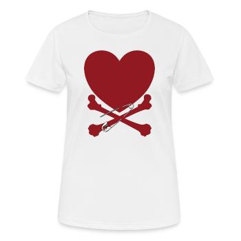 Heart with Bone Gift for Heartbreaker - Women's Breathable T-Shirt - white - Front - AI Model Female 172 dark (172cm)