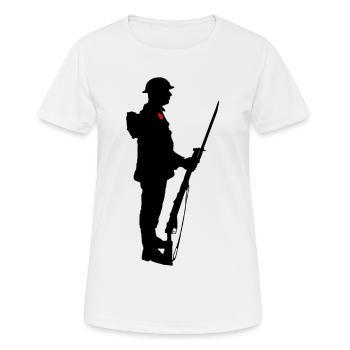 Soldat WW1 - Frauen T-Shirt atmungsaktiv - Weiß - Vorne - AI Model Female 172 dark (172cm)