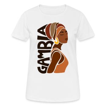 Gambia Gambian Woman Africa Black Ethnic Heritage - Women's Breathable T-Shirt - white - Front - AI Model Female 172 dark (172cm)