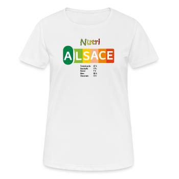 Nutri Alsace - T-shirt respirant Femme - blanc - Devant - AI Model Female 172 dark (172cm)
