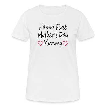 First mother's day baby - Women's Breathable T-Shirt - white - Front - AI Model Female 172 dark (172cm)
