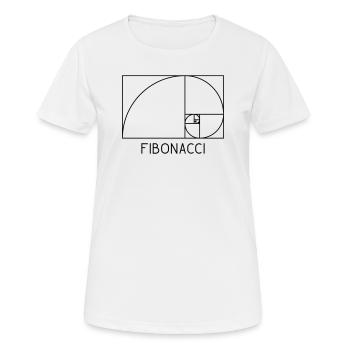 Fibonacci Spirale Goldener Schnitt - Frauen T-Shirt atmungsaktiv - Weiß - Vorne - AI Model Female 172 dark (172cm)