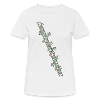 Units on a ladder - Women's Breathable T-Shirt - white - Front - AI Model Female 172 dark (172cm)