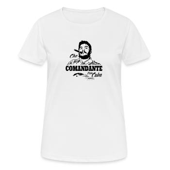 Comandante che Viva Cuba - Frauen T-Shirt atmungsaktiv - Weiß - Vorne - AI Model Female 172 dark (172cm)