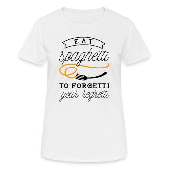 Mangez des spaghettis pour oublier vos regrets - T-shirt respirant Femme - blanc - Devant - AI Model Female 172 dark (172cm)